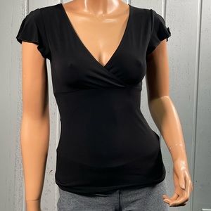 *My Michelle Women's Black  V-Neck Tee Sz S
